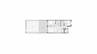 Apartment floor plan, 2 bedrooms in Sunset Village No. 5